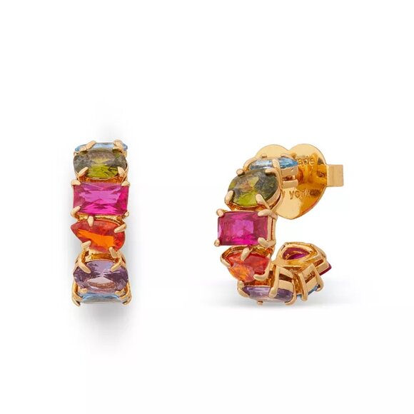 kate spade Jewelry - kate spade Beaming Bright Multicolor Huggie Hoop Earrings/NWOT